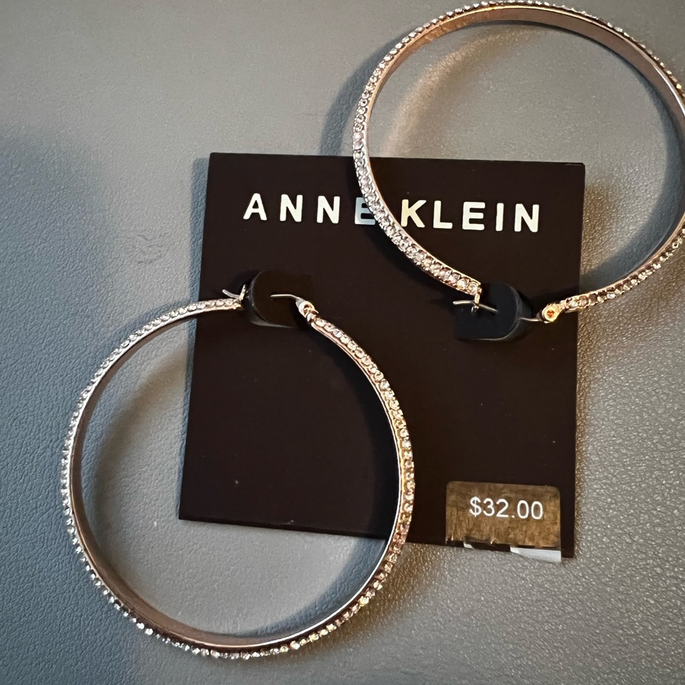 Gorgeous embellished hoop earrings.